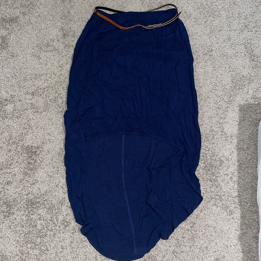 Forever 21 midi/maxi skirt with brown thin belt